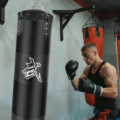 Punching Bag For Adults Unfilled Heavy Punching Bag, Boxing Bag Set With Punching Gloves, Wraps, Chain, Ceiling Hook For MMA Kickboxing Boxing Karate Muay Thai Taekwondo