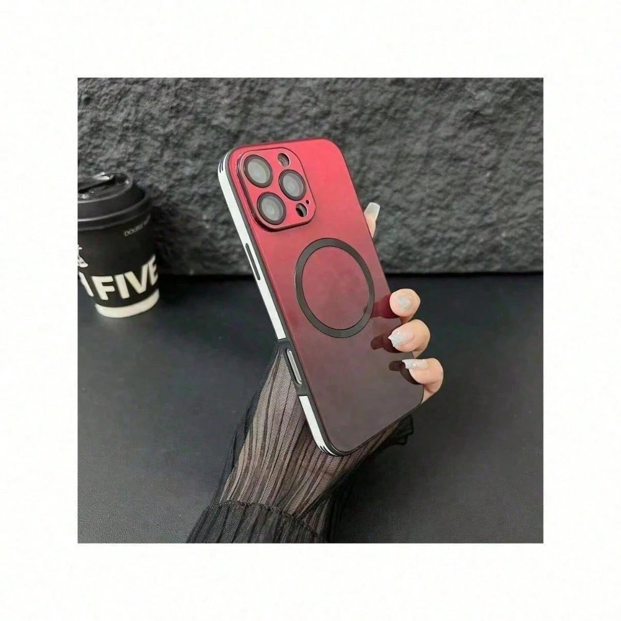 Purple+Blue Gradient Magnetic Phone Case Compatible With IPhone 16/15/14/13/12 Pro Max Camera Protection With Wireless Charging Shockproof Protection Back Cover
