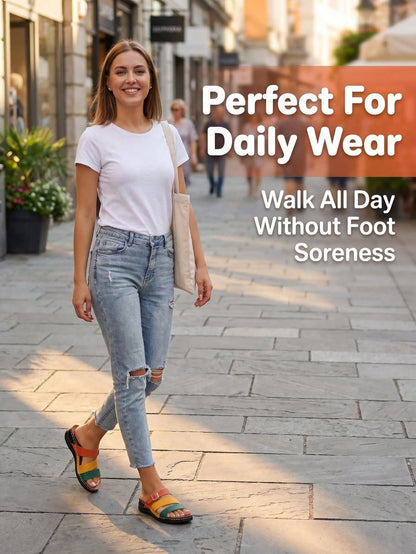 PWIIMG Women's New Summer Color-Block Open-Toe Sandals, Multi-Color Cross-Strap Wedge Platform Sandals, Suitable For Beach, Home, Street, And Commuting