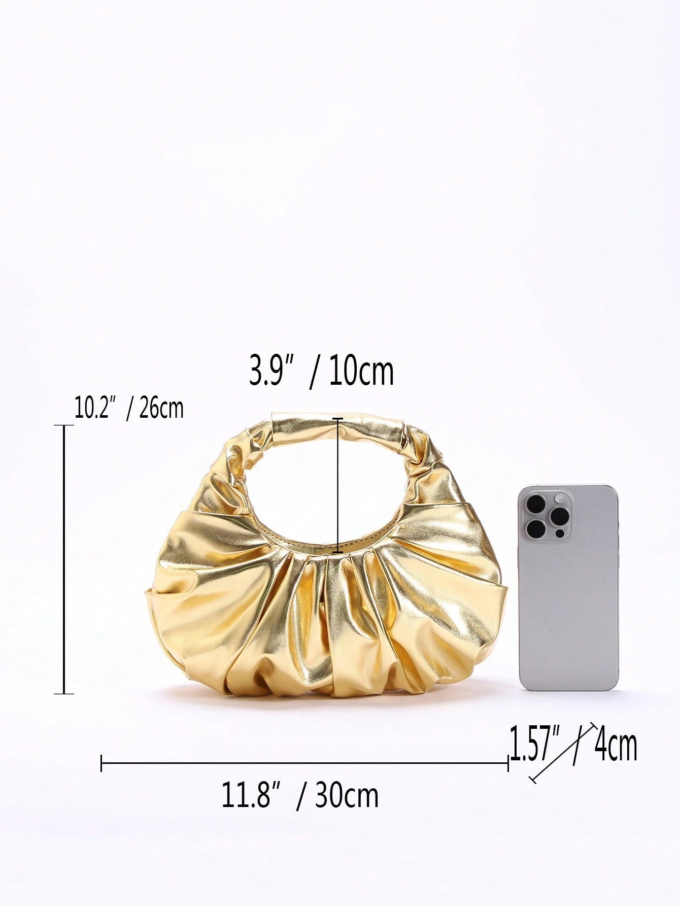 Radiana 2024 Spring New Arrival Women Handbag, One Piece Of Solid Color Pearl Glossy PU Cloud Bag, Fashionable And Concise Stitching Design With Elegant Elegant For Lady, Foldable And Wrinkled Bag Sty
