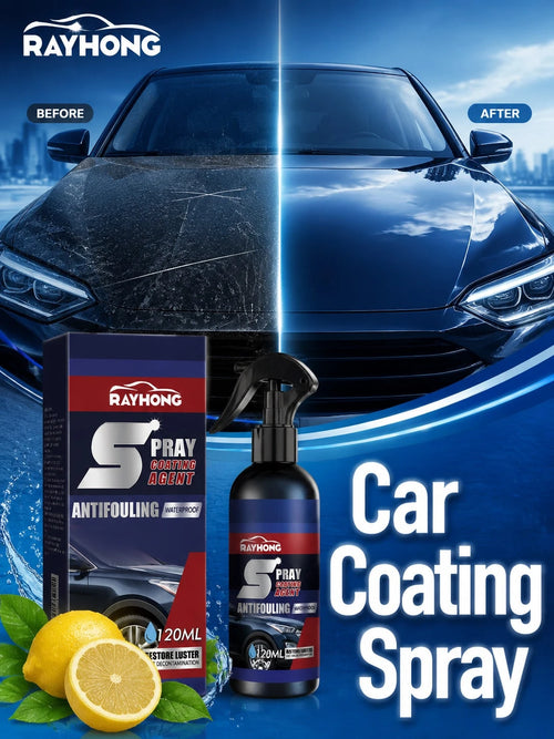 rayhong 120ml Car Coating Spray Car Scratch Removal Spray Waterproof Car Polishing Maintenance Spray Restore The Deep Luster Long-Lasting Time Quick Drying Coating Wet And Dry Dual-Use Coating Paint S