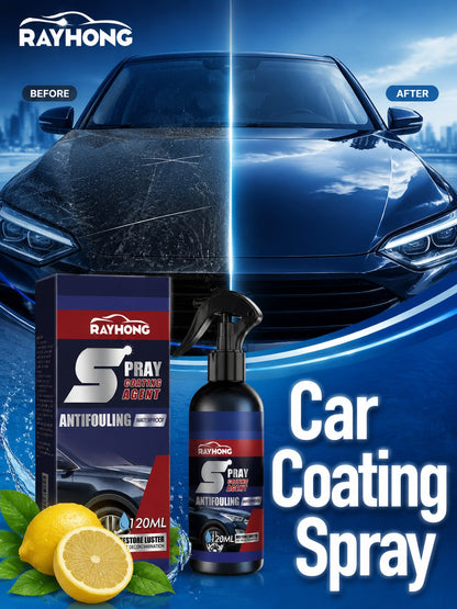rayhong 120ml Car Coating Spray Car Scratch Removal Spray Waterproof Car Polishing Maintenance Spray Restore The Deep Luster Long-Lasting Time Quick Drying Coating Wet And Dry Dual-Use Coating Paint S