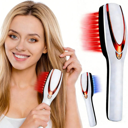 Red Light Hair Brush, Scalp Massager Brush, Red Light Comb Devices Hair Scalp Massage, Hair Massage Brush, Portable Hair Massage Comb With Soft Rubber Men And Women
