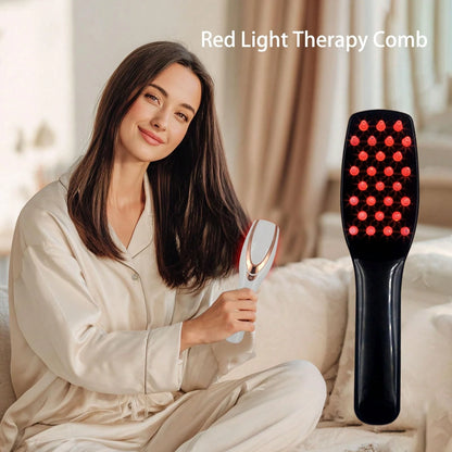 Red Light Hair Brush, Scalp Massager Brush, Red Light Comb Devices Hair Scalp Massage, Hair Massage Brush, Portable Hair Massage Comb With Soft Rubber Men And Women