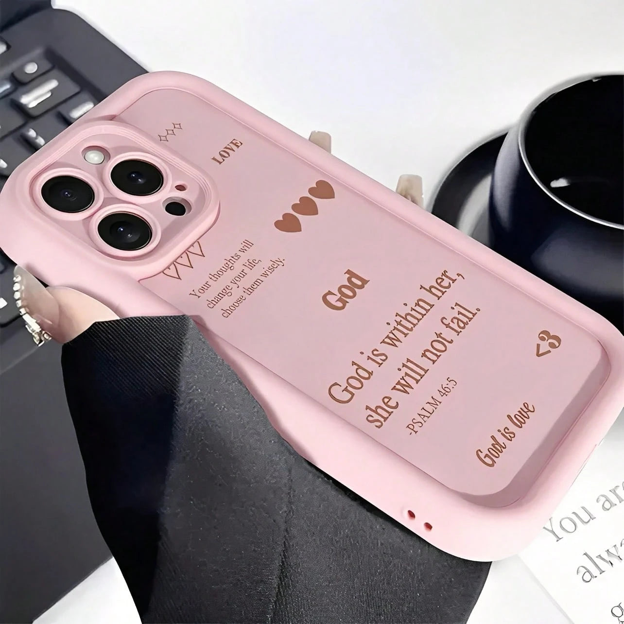 Religious Slogan God's Love Phone Case Suitable For Compatible With IPhone 17,16, 15, 14, 13, 12, 11, PRO MAX,PLUS,Air,As Well As Galaxy S26/25/24/23/22/21 Ultra/FE/+,A54/53/52/36/35/34/33/17/16/15/14