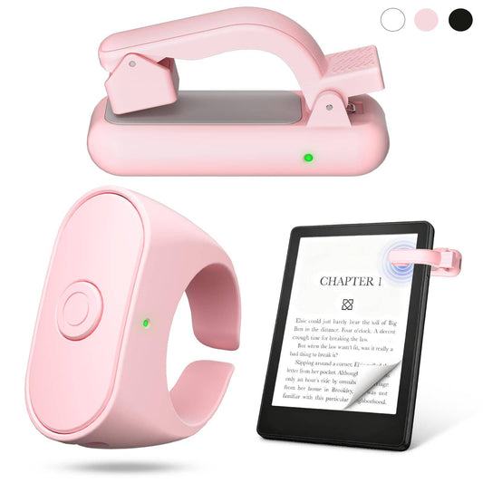 Remote Page Turner Ring For Kindle Paperwhite/Scribe/Oasis, Wireless RF Remote Clicker, Compatible With IPhone, Android Tablets, E-Readers, Camera Shutter And Video Trigger