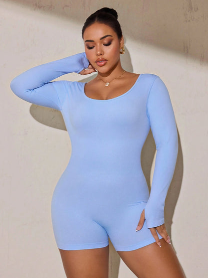 Rhythm Era Seamless High Elastic Plus Size Women's Sports Jumpsuit Fall