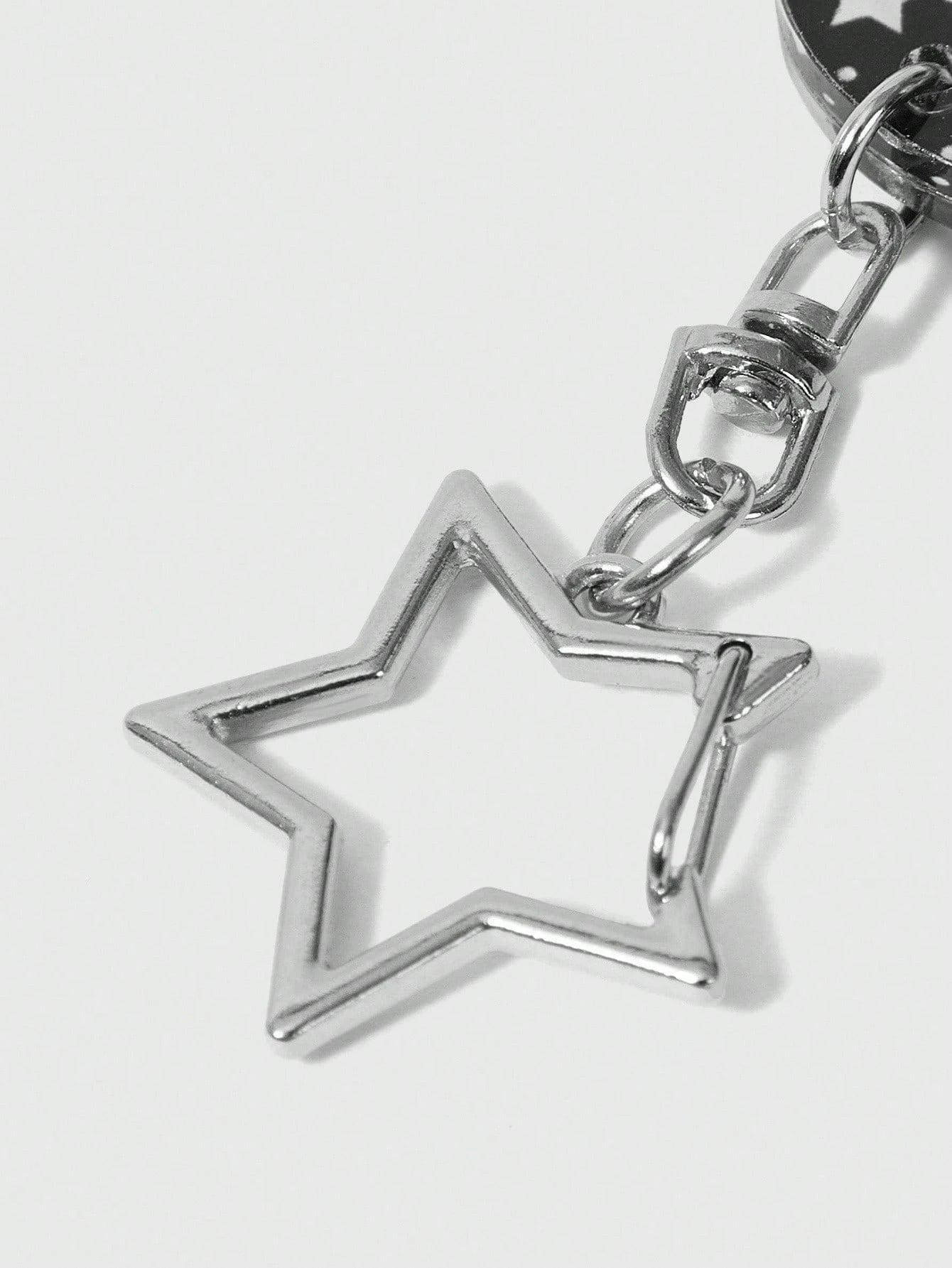 ROMWE Anime Music Note, Polka Dot, Wing, Pentagram Print Keychain, Bag Charm, Versatile Decorative Accessory