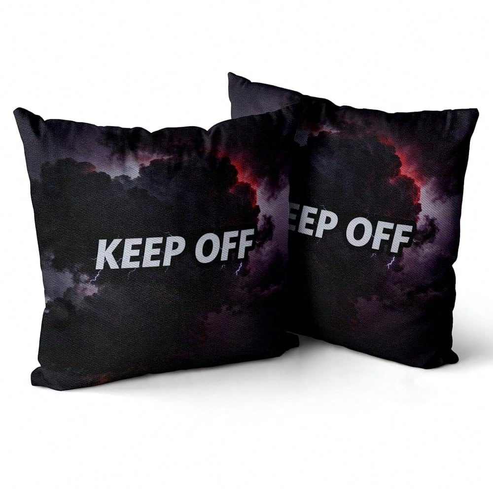 Room Decor Keep Off Pillow Set Of 2 Breathable Pillow Cover Square Cushion Case For Home Sofa Couch Decoration 18*18 Inch Diablo Style-1