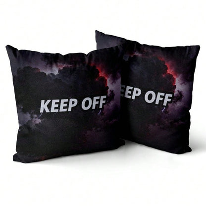 Room Decor Keep Off Pillow Set Of 2 Breathable Pillow Cover Square Cushion Case For Home Sofa Couch Decoration 18*18 Inch Diablo Style-1