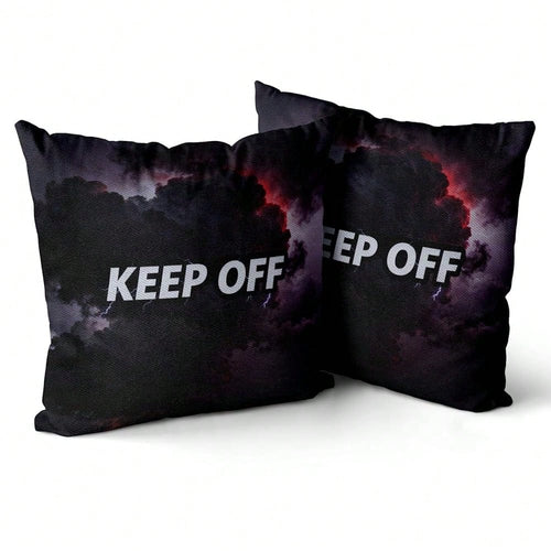 Room Decor Keep Off Pillow Set Of 2 Breathable Pillow Cover Square Cushion Case For Home Sofa Couch Decoration 18*18 Inch Diablo Style-1