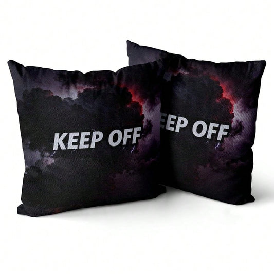 Room Decor Keep Off Pillow Set Of 2 Breathable Pillow Cover Square Cushion Case For Home Sofa Couch Decoration 18*18 Inch Diablo Style-1