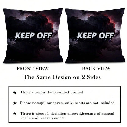 Room Decor Keep Off Pillow Set Of 2 Breathable Pillow Cover Square Cushion Case For Home Sofa Couch Decoration 18*18 Inch Diablo Style-1