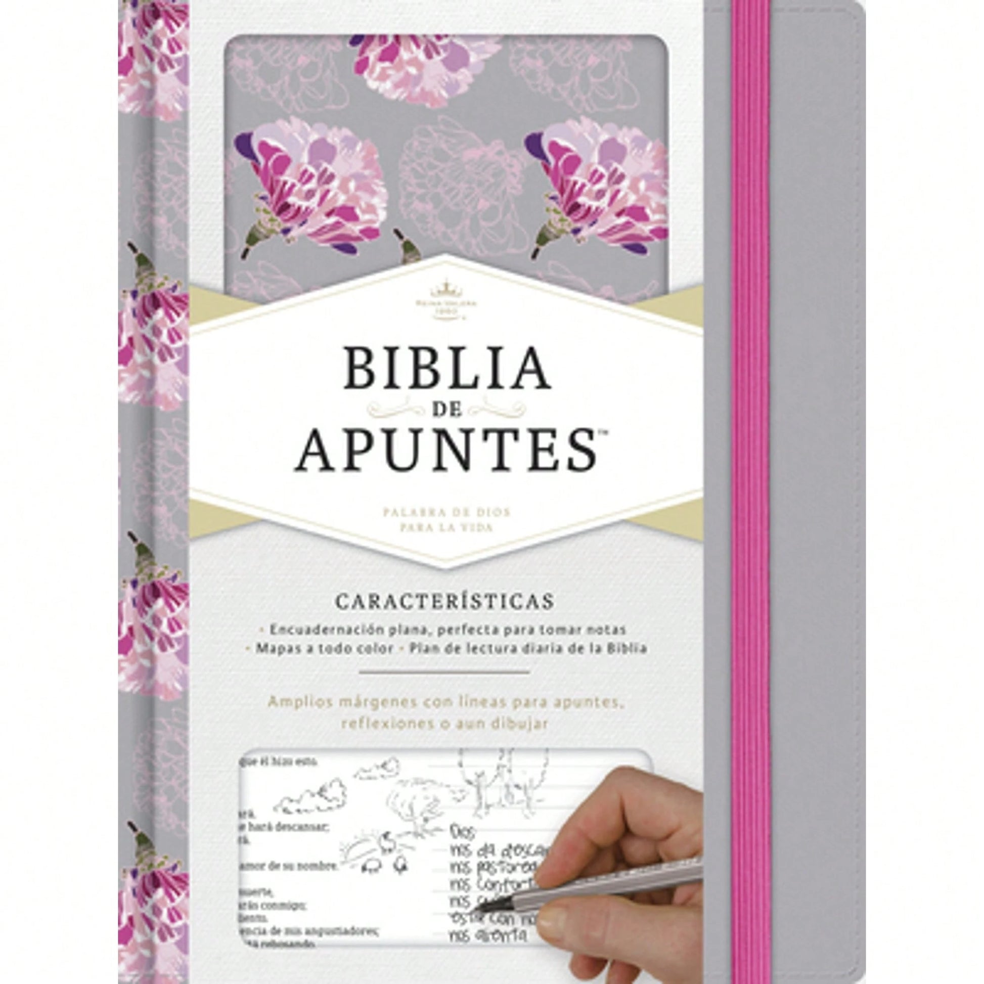 Rvr 1960 Biblia De Apuntes, Gris Y Floreado Tela Impresa (Hardcover) By B&H Español Editorial (Editor)