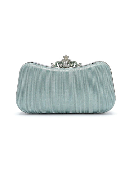 Rylithe 1pc Mint Green Glitter Luxury Crystal Elegant Evening Bag Rhinestone Clutch, Ideal Gift For Women Suitable For Party, Wedding, Banquet