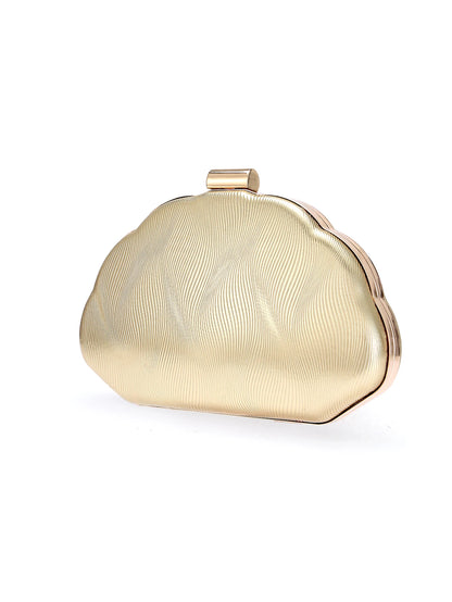 Rylithe Women's Minimalist Shell Shaped Luxury Leather Clutch Bag, Elegant & Charming Evening Dress Purse