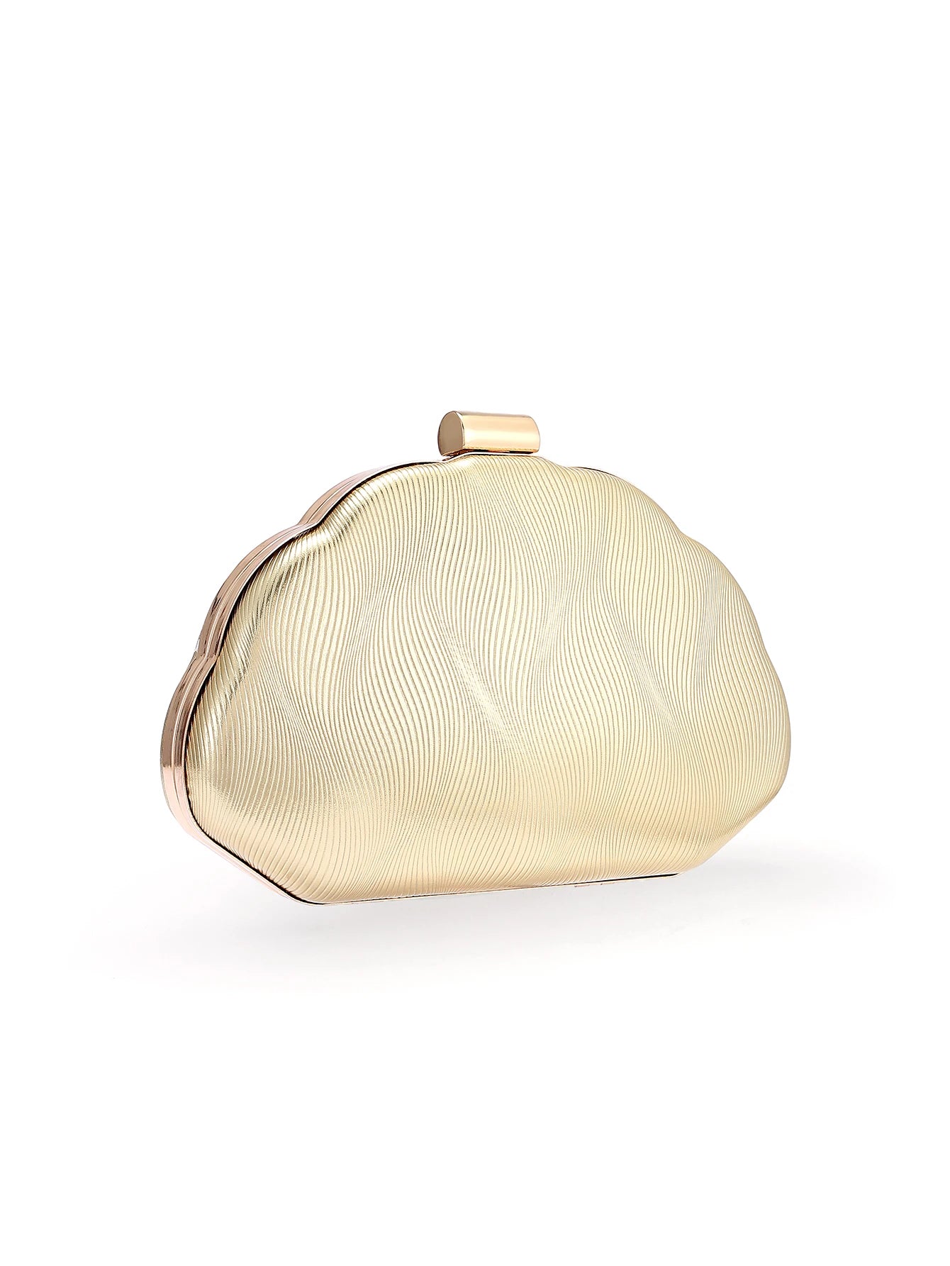 Rylithe Women's Minimalist Shell Shaped Luxury Leather Clutch Bag, Elegant & Charming Evening Dress Purse