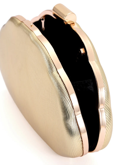 Rylithe Women's Minimalist Shell Shaped Luxury Leather Clutch Bag, Elegant & Charming Evening Dress Purse