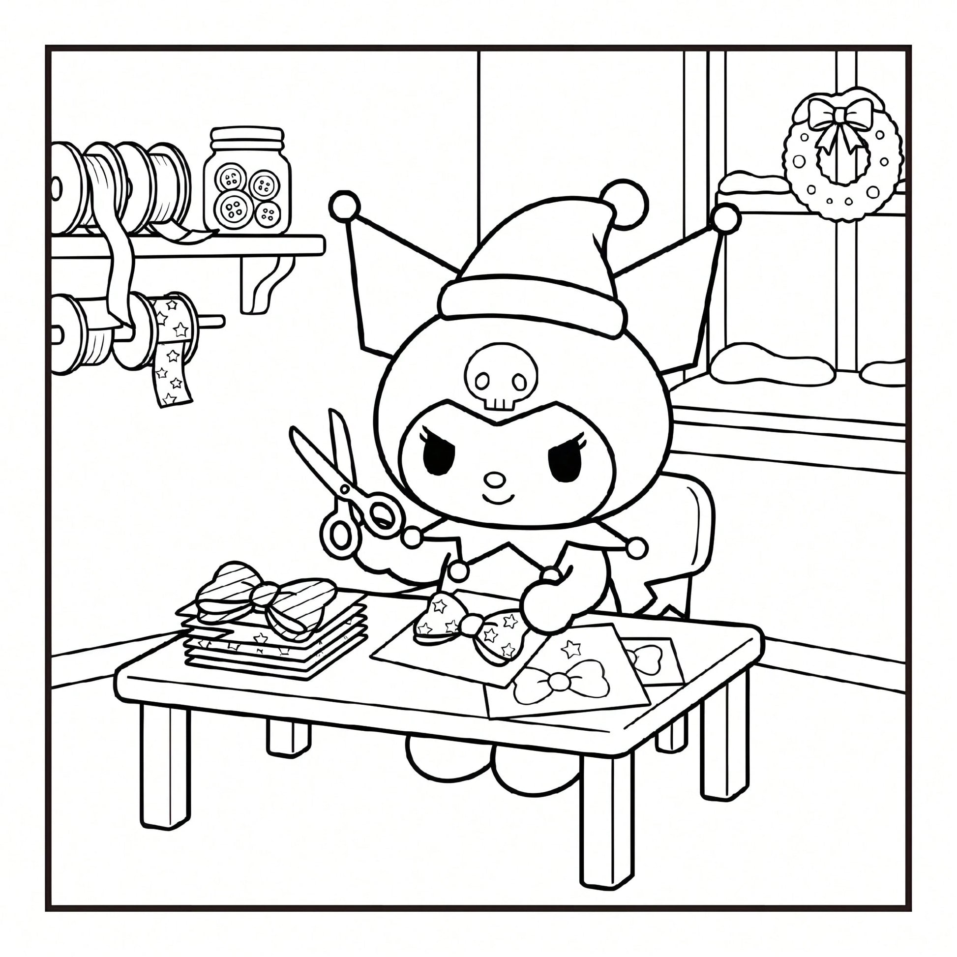 SANRIO MERRY CHRISTMAS: Cute Sanrio Characters Winter Christmas Coloring Book, 24 Pages All Ages Coloring Book, Suitable For Home And School, Ideal Christmas, Birthday, Back To School Gift, Comes With