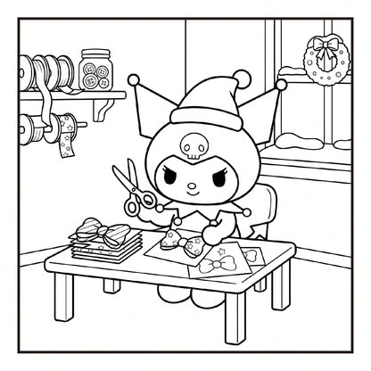 SANRIO MERRY CHRISTMAS: Cute Sanrio Characters Winter Christmas Coloring Book, 24 Pages All Ages Coloring Book, Suitable For Home And School, Ideal Christmas, Birthday, Back To School Gift, Comes With