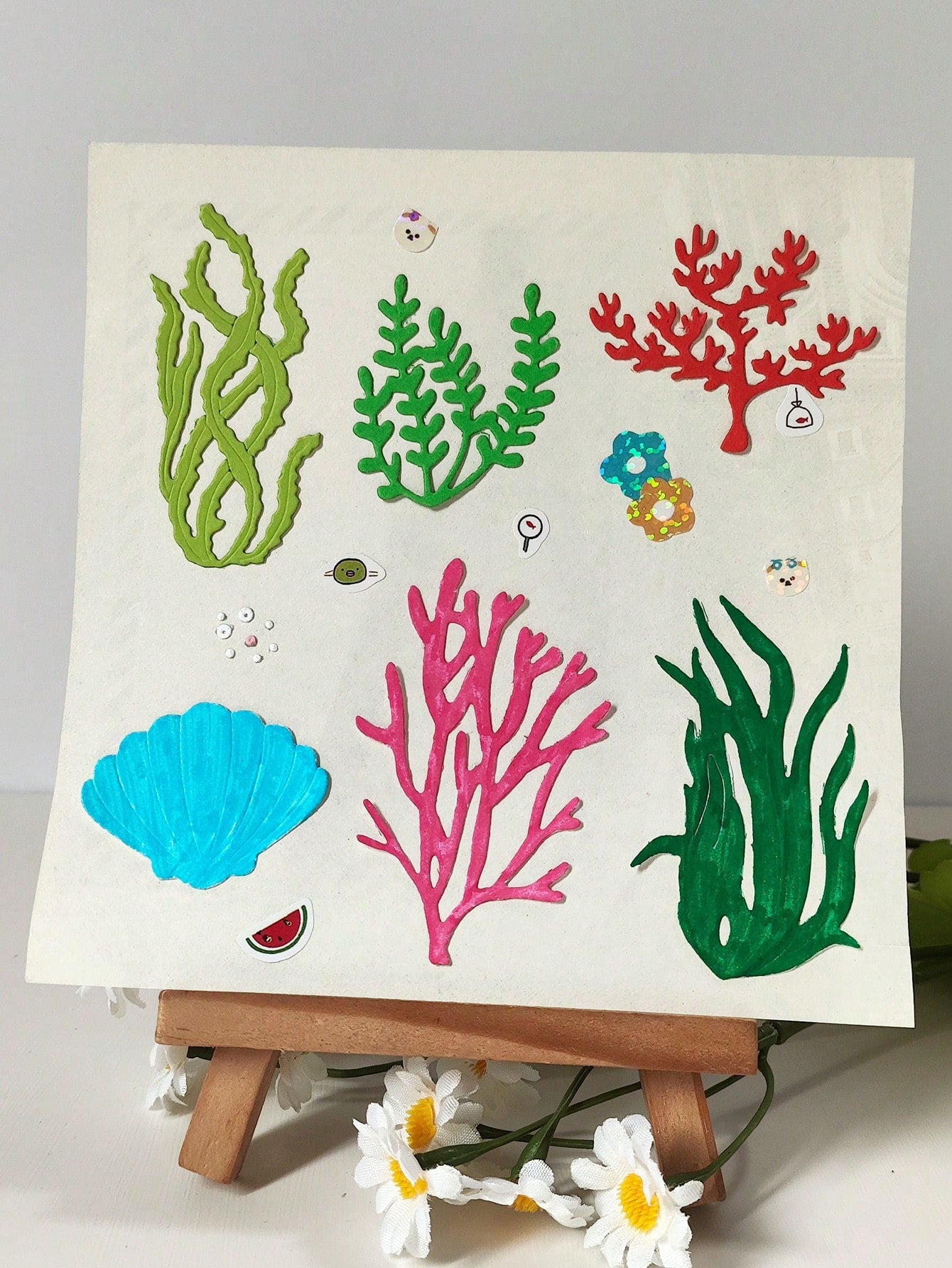 Scrapbook Die Cutting And Embossing Mold, Seaweed Metal Cutting Template Mold, For DIY Scrapbook Decoration Embossing Tool, Photo Album Cover Making Template, Handmade Greeting Card Background Decorat