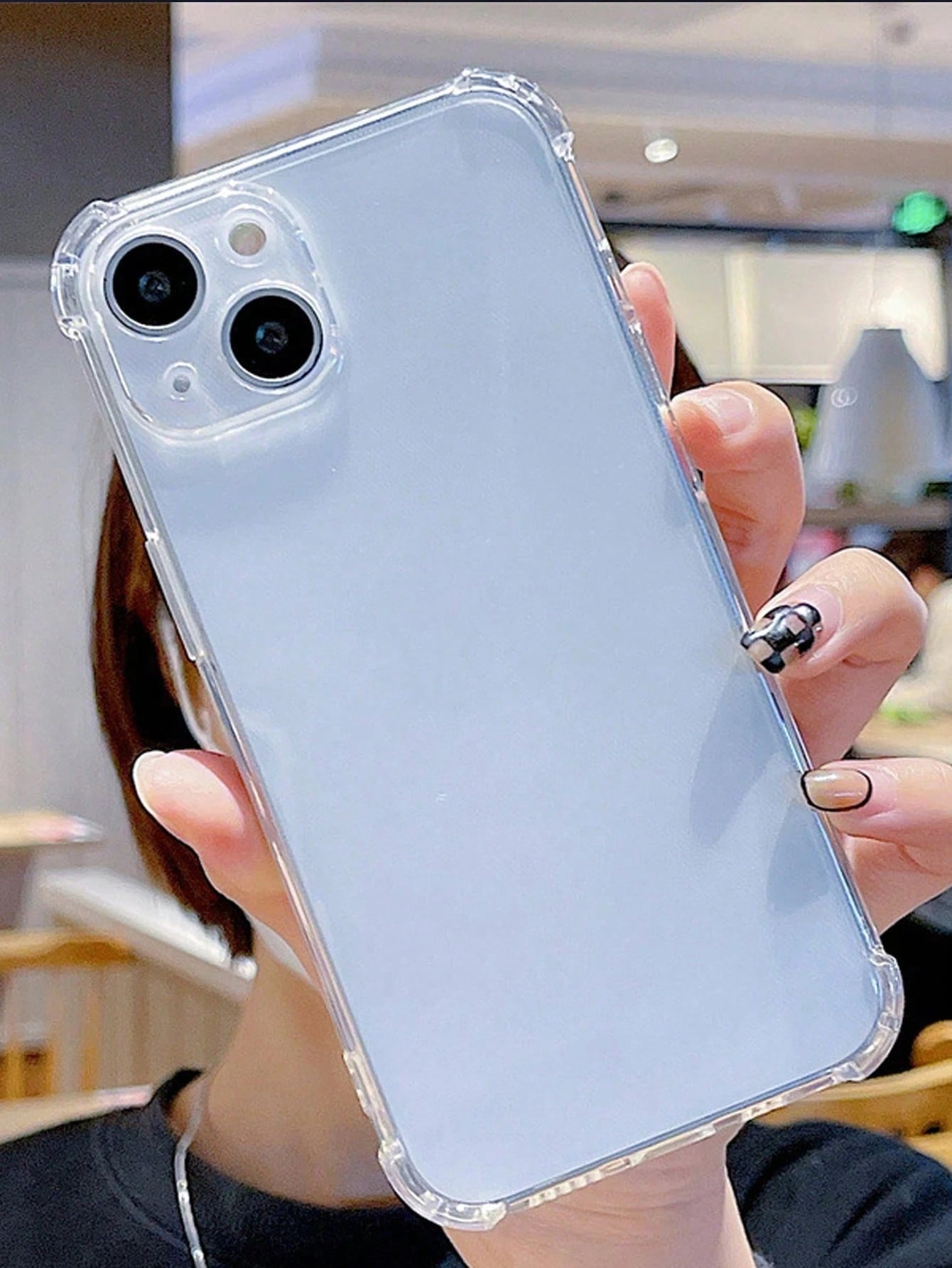 Screen Protection Silicone Wallet Card Slot Silicone Solid Color Material Silicone 1pc Transparent Card Slot Shockproof Stand Phone Case Compatible With IPhone 15 14 13 12 11 Pro Max 14Plus Transparen