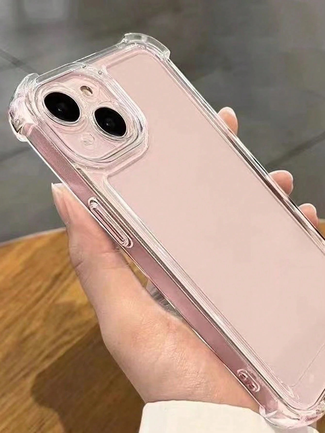 Screen Protection Silicone Wallet Card Slot Silicone Solid Color Material Silicone 1pc Transparent Card Slot Shockproof Stand Phone Case Compatible With IPhone 15 14 13 12 11 Pro Max 14Plus Transparen