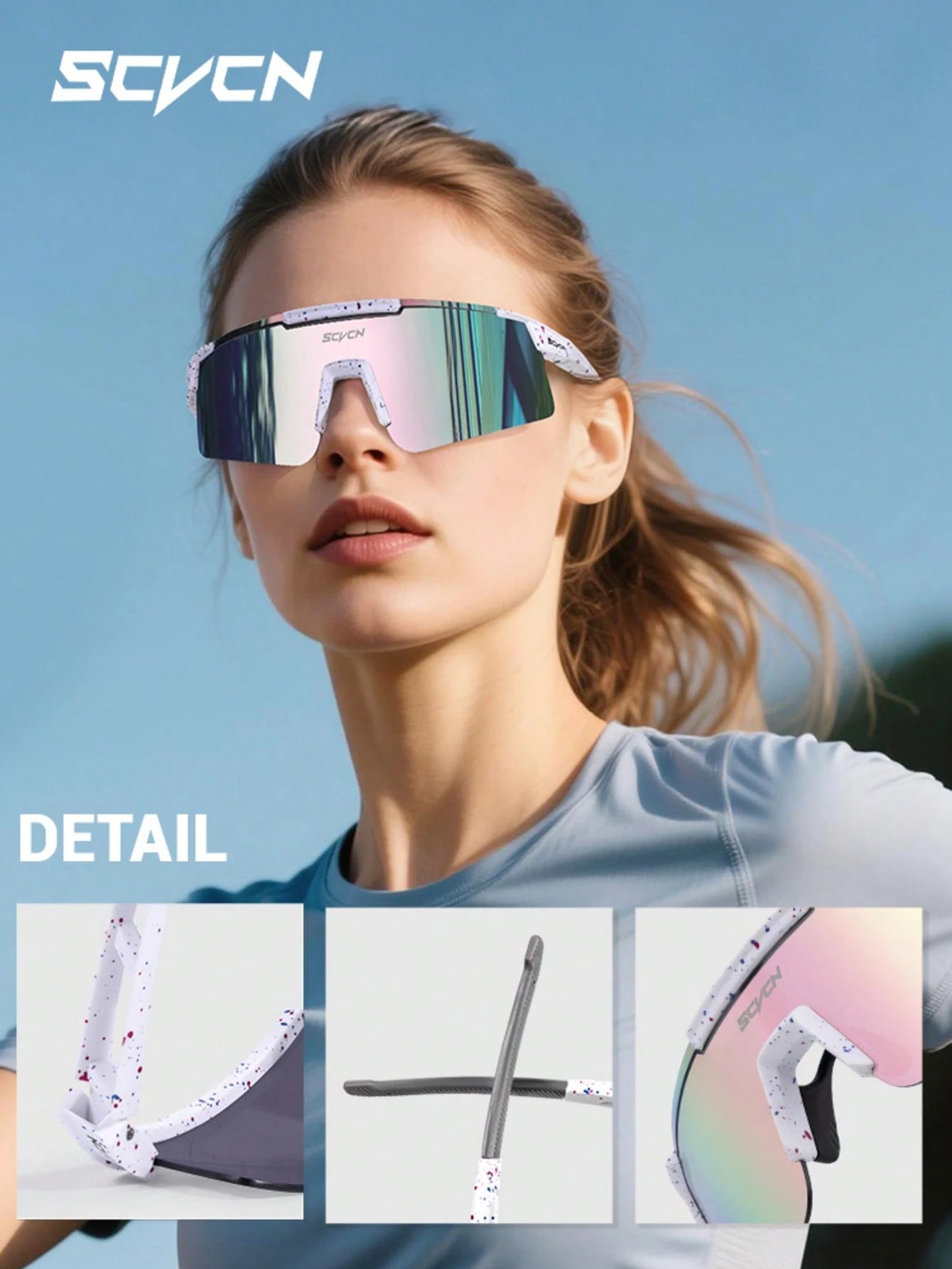 SCVCN New Cycling Glasses Men MTB Mountain Road Bike Racing Glasses Women Sports Outdoor Golf Fishing Hiking Fashion Vacation Camping Accessories Bicycle Equipment