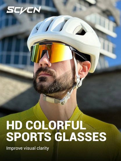 SCVCN New Cycling Glasses Men MTB Mountain Road Bike Racing Glasses Women Sports Outdoor Golf Fishing Hiking Fashion Vacation Camping Accessories Bicycle Equipment