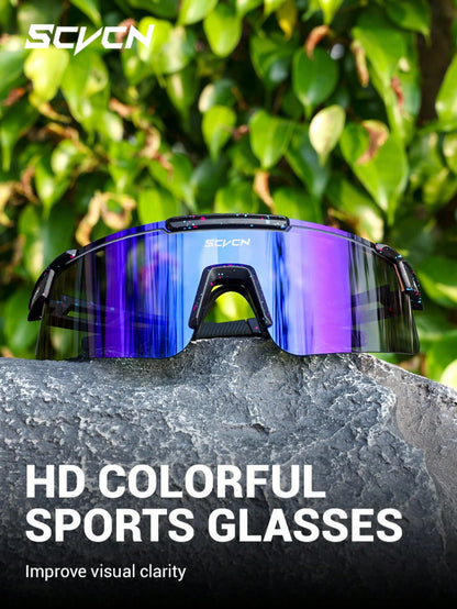 SCVCN New Cycling Glasses Men MTB Mountain Road Bike Racing Glasses Women Sports Outdoor Golf Fishing Hiking Fashion Vacation Camping Accessories Bicycle Equipment