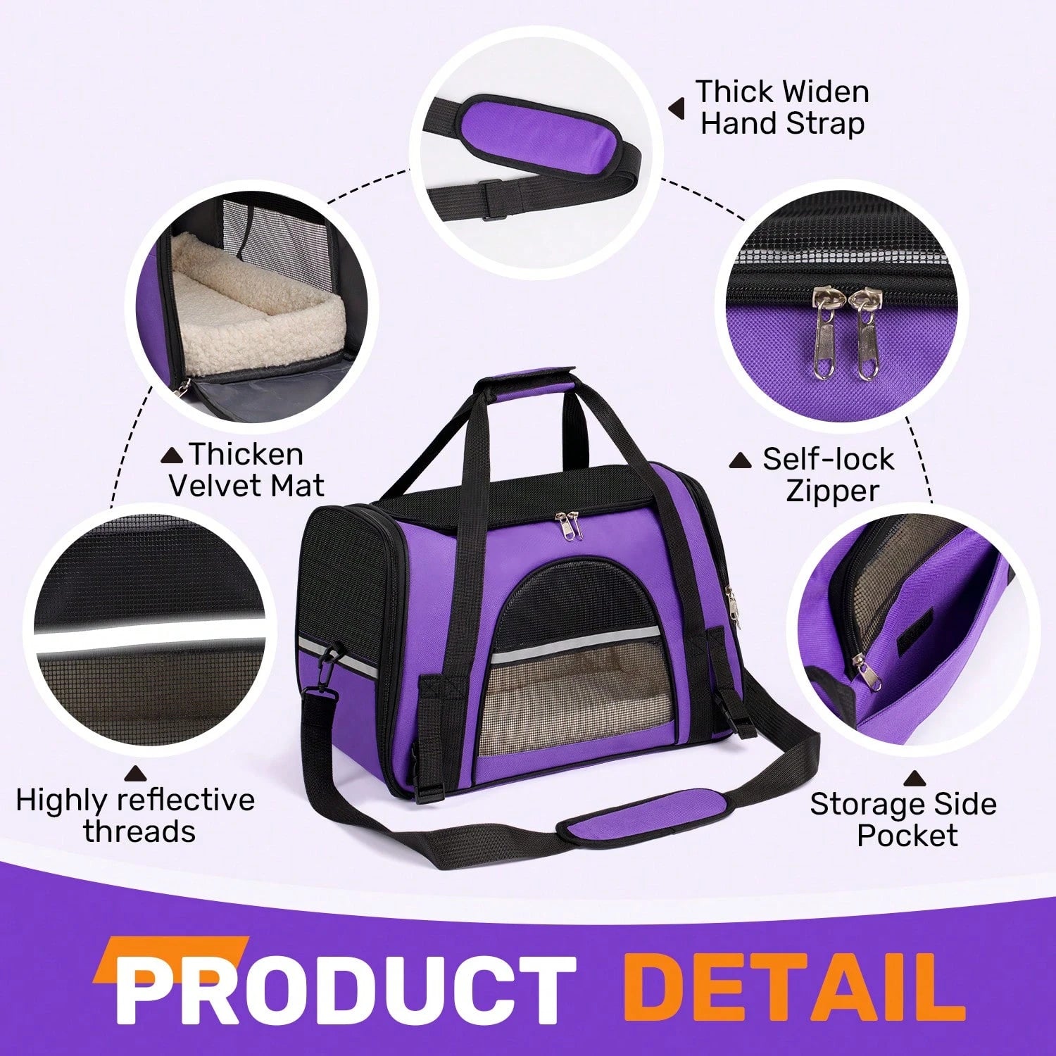 Secure Zipper Anti-Escape Pet Carrier Backpack| Spacious Ventilated Foldable Cat/Dog Travel Bag| Car & Airline Approved Collapsible Cage With Breathable Design