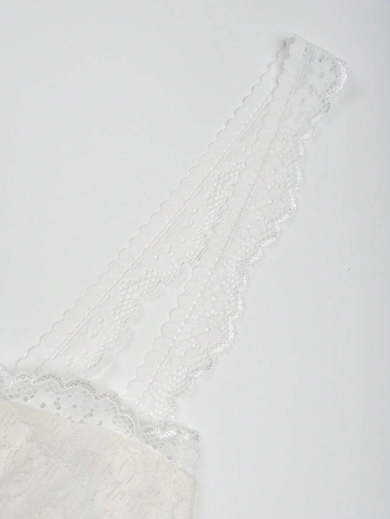 Sexy Asymmetrical Hemline Lace Slip Dress, Spring/Summer Party White Elegant