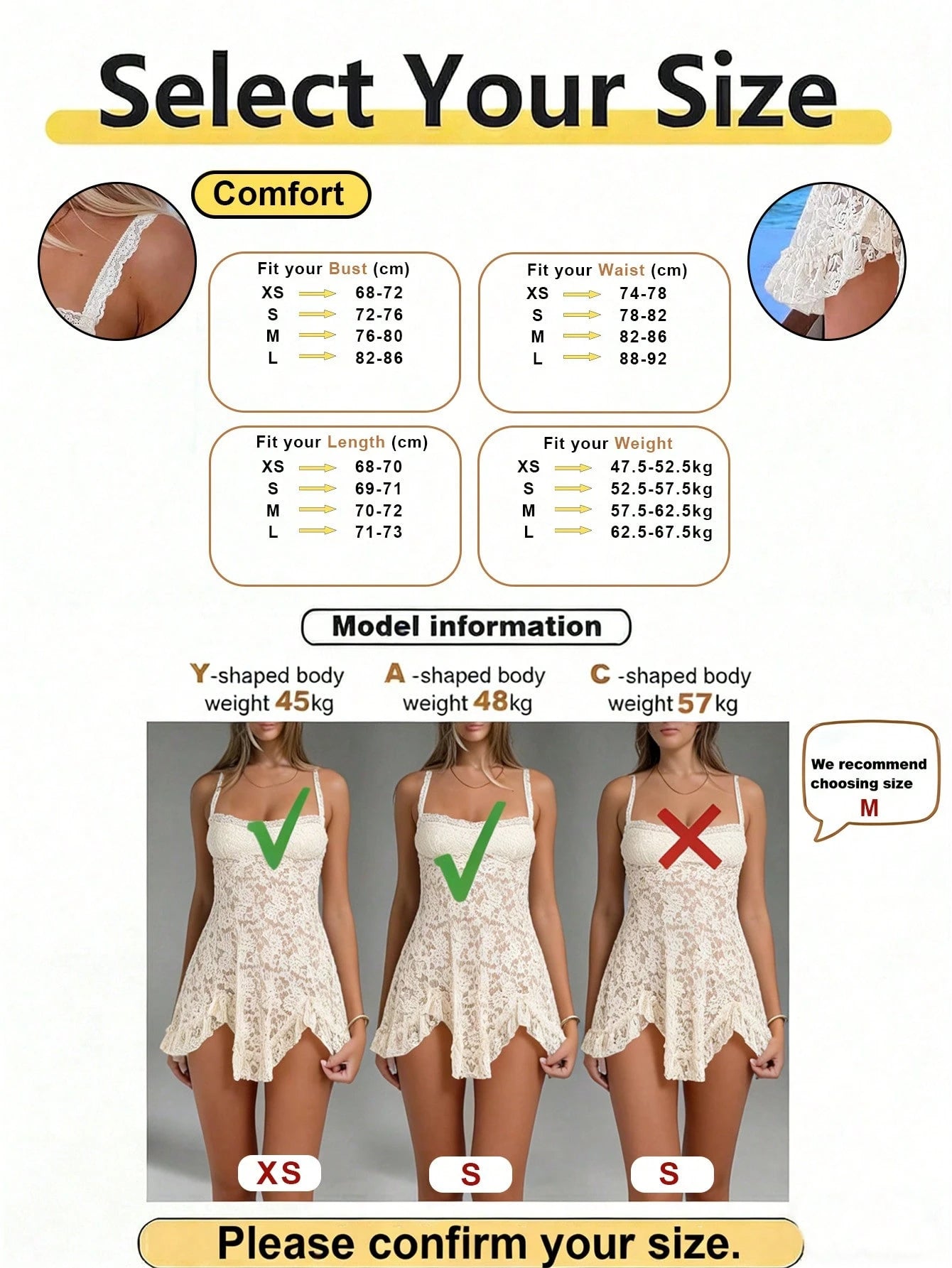 Sexy Asymmetrical Hemline Lace Slip Dress, Spring/Summer Party White Elegant