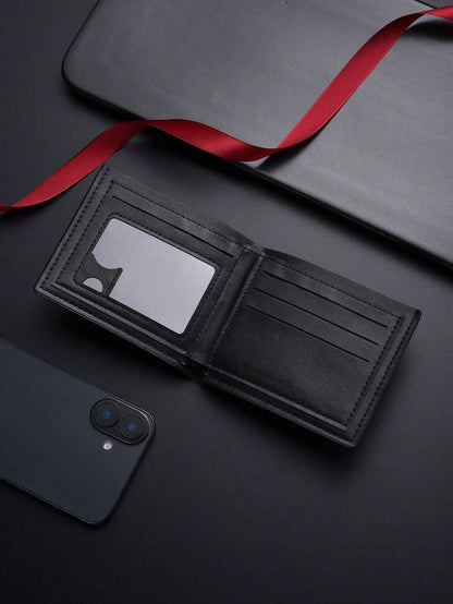 SHABILI Korean Fashion Men's Short Wallet, Classic Bestselling Horizontal Large Capacity Multi-Card Slot Business Wallet For Men Wallet Mini Wallet Purse Wallet Men Wallet Leather Small Wallet Travel