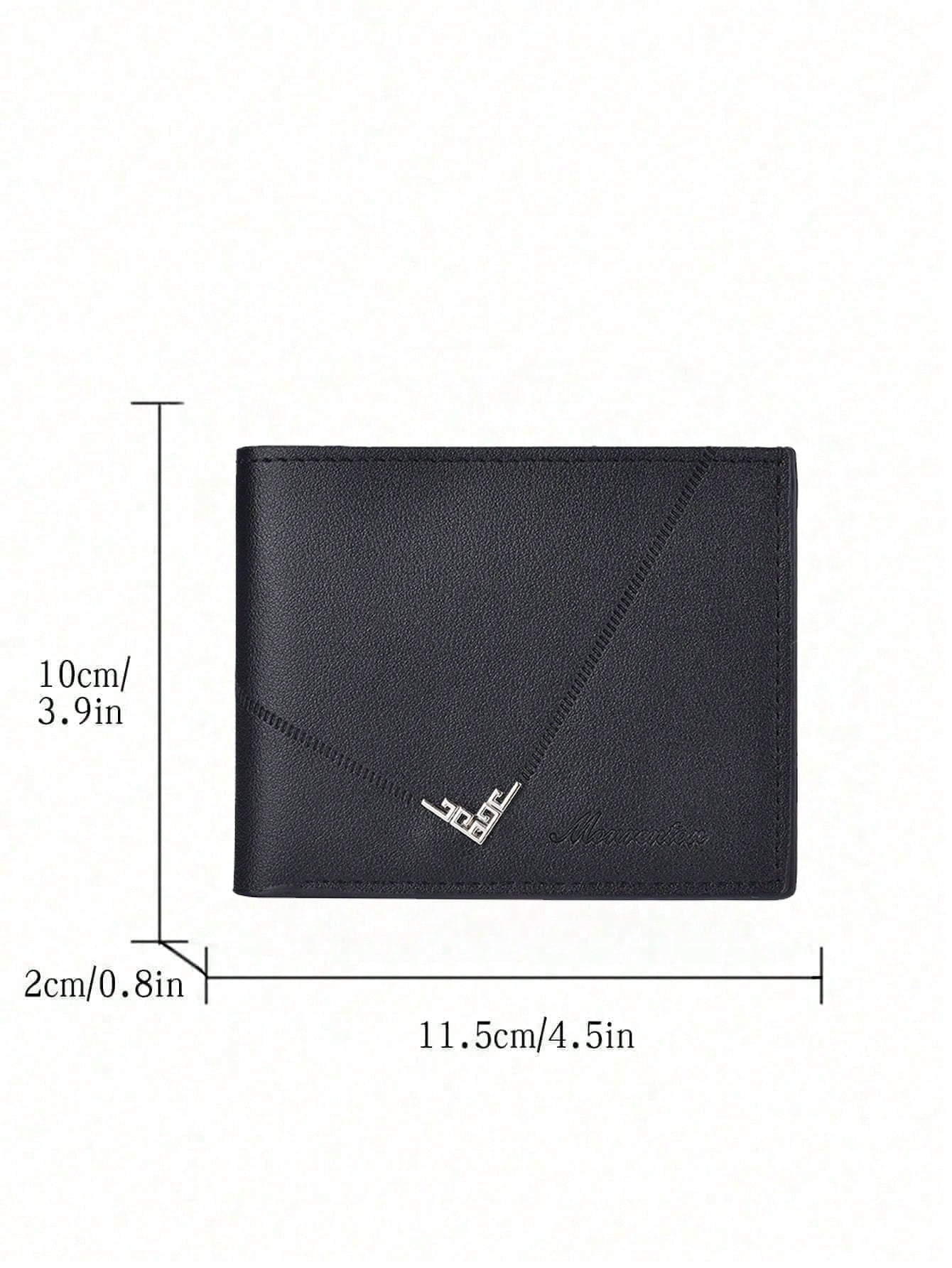 SHABILI Korean Fashion Men's Short Wallet, Classic Bestselling Horizontal Large Capacity Multi-Card Slot Business Wallet For Men Wallet Mini Wallet Purse Wallet Men Wallet Leather Small Wallet Travel