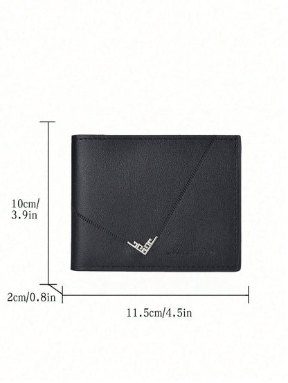 SHABILI Korean Fashion Men's Short Wallet, Classic Bestselling Horizontal Large Capacity Multi-Card Slot Business Wallet For Men Wallet Mini Wallet Purse Wallet Men Wallet Leather Small Wallet Travel