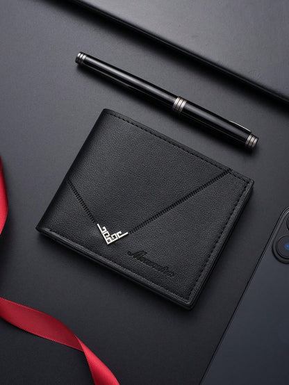SHABILI Korean Fashion Men's Short Wallet, Classic Bestselling Horizontal Large Capacity Multi-Card Slot Business Wallet For Men Wallet Mini Wallet Purse Wallet Men Wallet Leather Small Wallet Travel