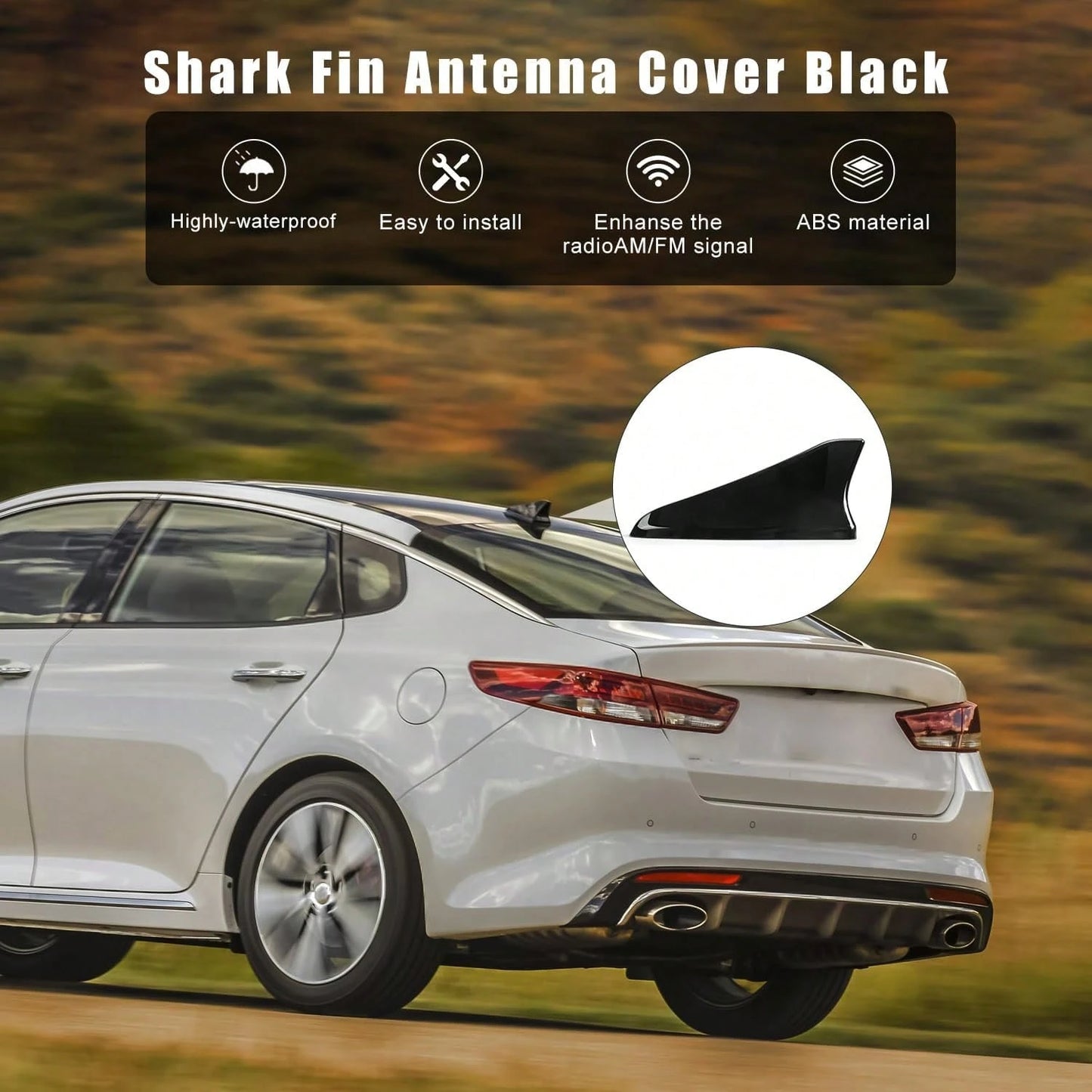 Shark Fin Antenna Cover Fit 2016 2018 2019,Car Roof Aerial Caps Optima 2015-2020/Elantra Sedan 2011-2015,Genesis Sedan G80 2015-2017,96219 D5000EBQK (NOT SPORT) 16OQ