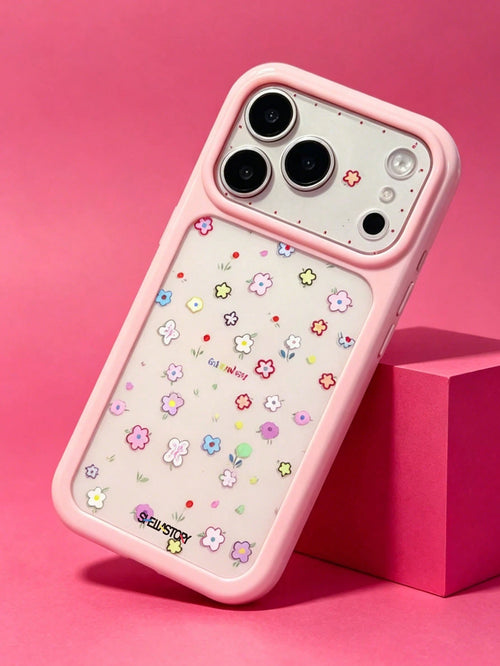 ShellaStory Fashion Colorful Small Floral Patterns Compatible With IPhone 17 Pro Max 17 Pro 17 16 Pro Max 16 Pro 16 15 Pro Max 15 Pro 15 14 Pro Max 14 Pro 14 Spring Style Flower Shockproof Bumper Cove
