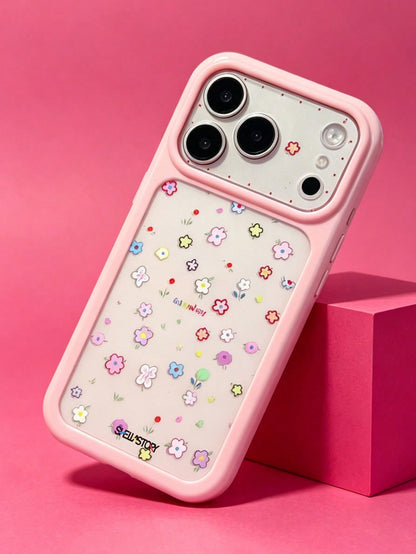 ShellaStory Fashion Colorful Small Floral Patterns Compatible With IPhone 17 Pro Max 17 Pro 17 16 Pro Max 16 Pro 16 15 Pro Max 15 Pro 15 14 Pro Max 14 Pro 14 Spring Style Flower Shockproof Bumper Cove