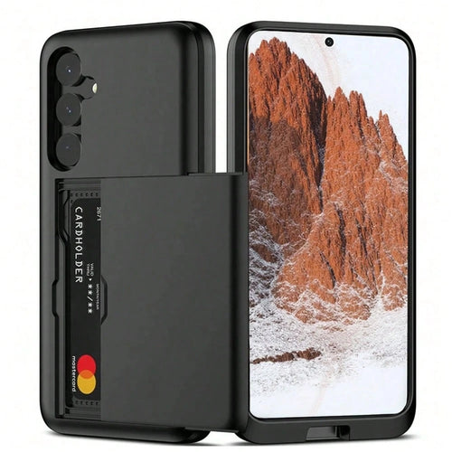 Shockproof 2-In-1 PC Card Holder Phone Case, Compatible With Apple 17 Pro Max 17 Pro 17e 16E 15 14 13 12 11, Galaxy S26 Ultra S25 Ultra A37 A57 A56 A55 A17 S25 FE A14 A15 A16 A26 A36 A35 A25, And P30