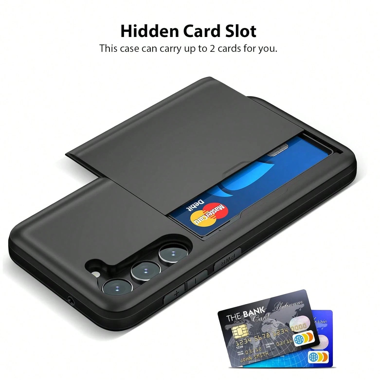 Shockproof 2-In-1 PC Card Holder Phone Case, Compatible With Apple 17 Pro Max 17 Pro 17e 16E 15 14 13 12 11, Galaxy S26 Ultra S25 Ultra A37 A57 A56 A55 A17 S25 FE A14 A15 A16 A26 A36 A35 A25, And P30