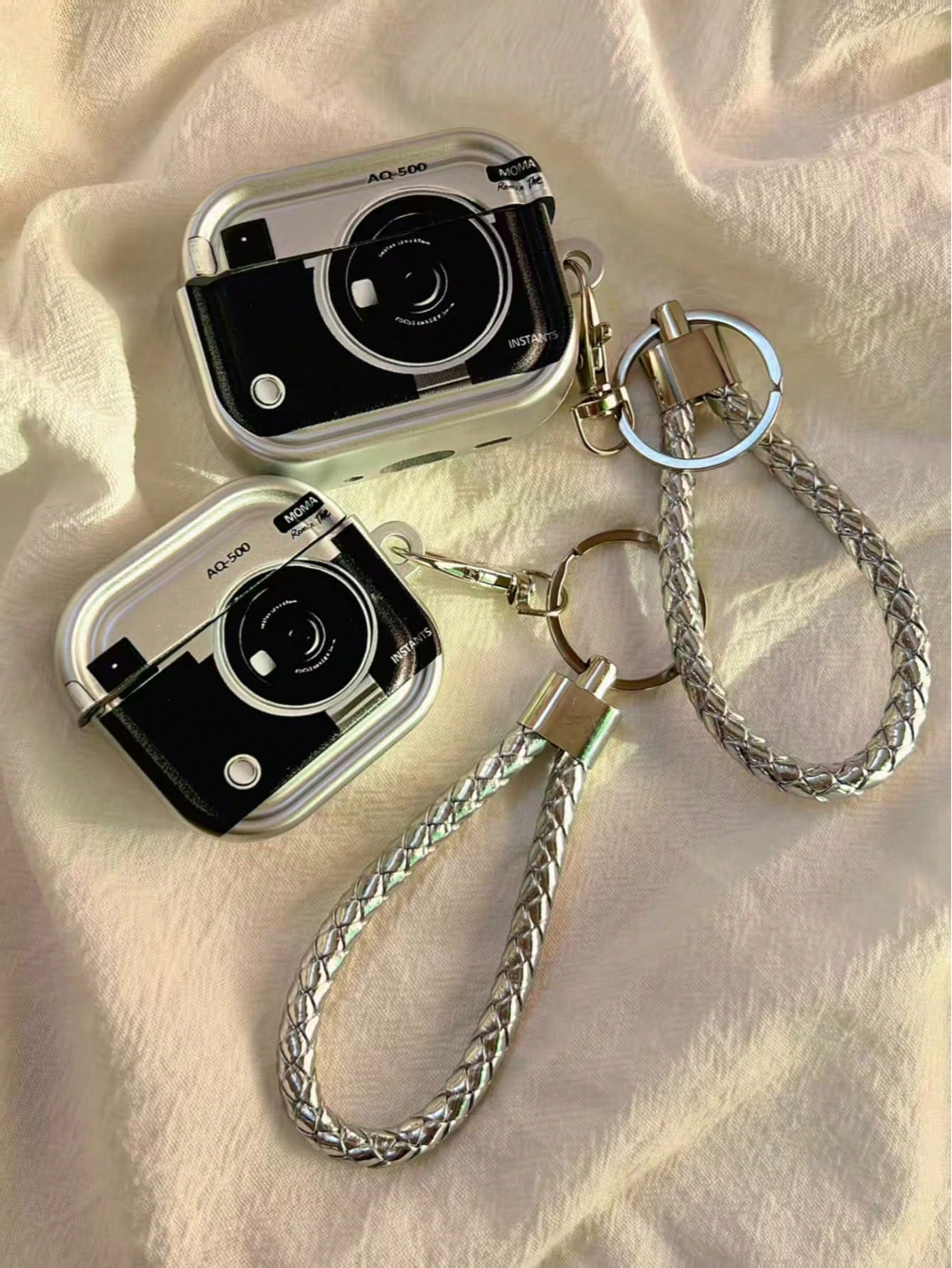 Shockproof Camera Shaped Bluetooth Earphone Case 1pc Vintage Camera Shockproof Earphone Case + Lanyard Bluetooth Earphone Charging Case Compatible With Apple 1st/2nd/3rd/Pro/Pro 2nd Generation Creativ