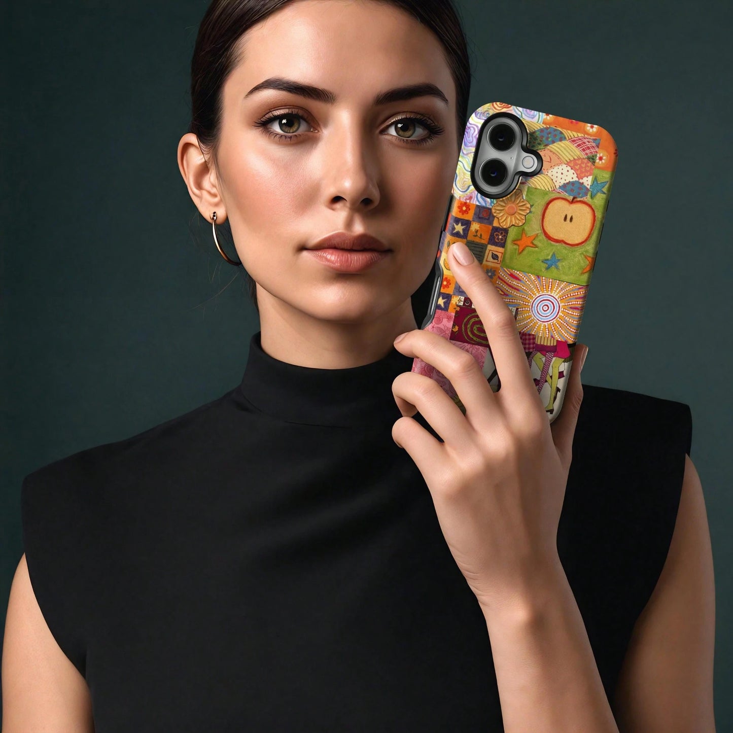 Shockproof Collage Elements Fashion Phone Vintage Interesting Artistic & Floral Collage Phone Compatible With 17 16 15 14 Pro Plus 13 12 11 Spring Birthday