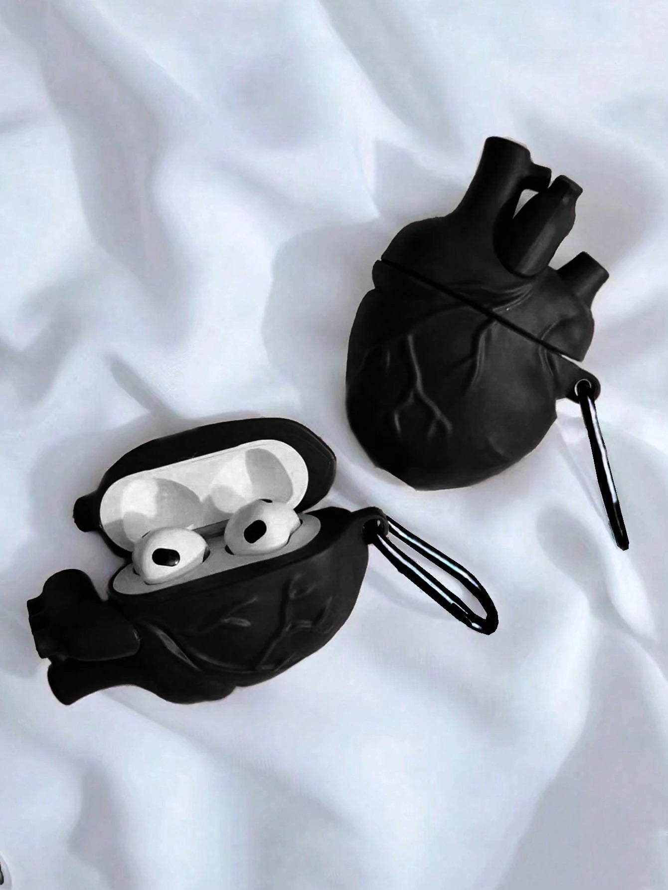 Shockproof Heart Element 1pc Heart-Shaped Bluetooth Earphone Protective Case Compatible With Apple Pro 2nd Gen, 1/2/3/4, Creative 3D Cartoon Unisex Earphone Charging Case Cover (Earphones Not Included