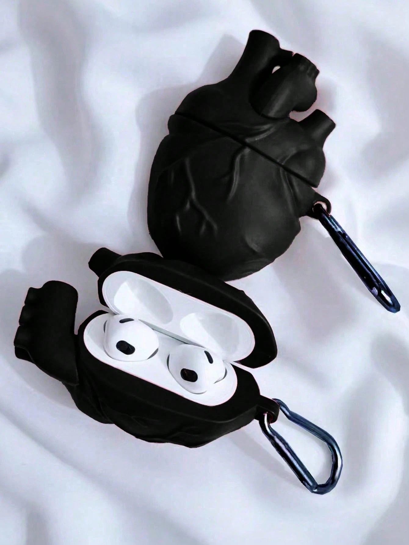 Shockproof Heart Element 1pc Heart-Shaped Bluetooth Earphone Protective Case Compatible With Apple Pro 2nd Gen, 1/2/3/4, Creative 3D Cartoon Unisex Earphone Charging Case Cover (Earphones Not Included