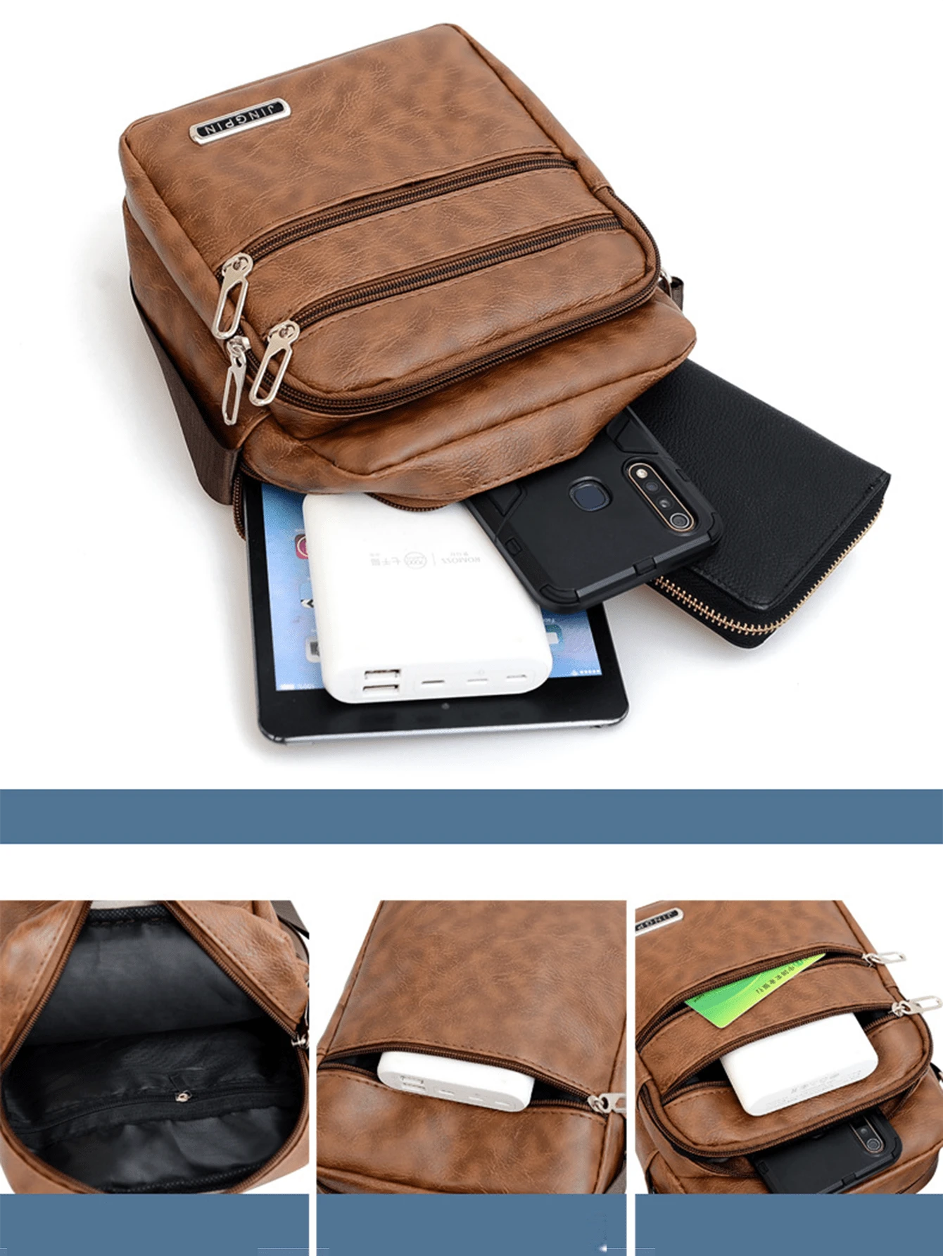 Shoulder Bag Men Fashion Business Casual Retro Bag Crossbody Bag Small Handbag Holiday Beach Work Bag For Travel,Easter,Daily Use Phone Tote Bag