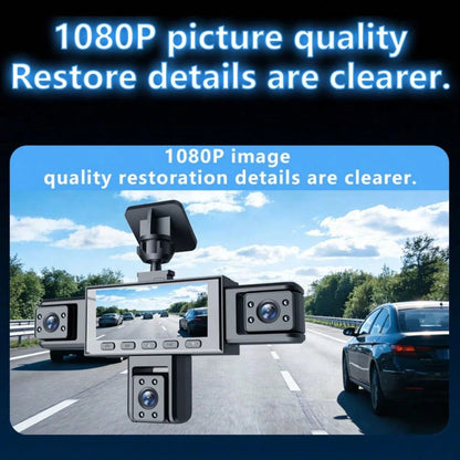 SIDAKEYE 360° Panoramic 4-Lens Car Camera, 3.16-Inch IPS Car Screen, Gravity Sensor, Loop Recording, Monitoring Camera, High-Definition Ultimate 1080P Front Camera And 720P Front/Rear/Left/Right Full