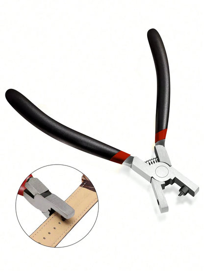 SikeSike 1pc Leather Hole Punch Tool, Suitable For Belts, Watch Straps, Handbag Straps, Etc. Fabric And Leather Hole Puncher, Suitable For Handmade And Simple DIY Belt Holes, Random Style And Color.