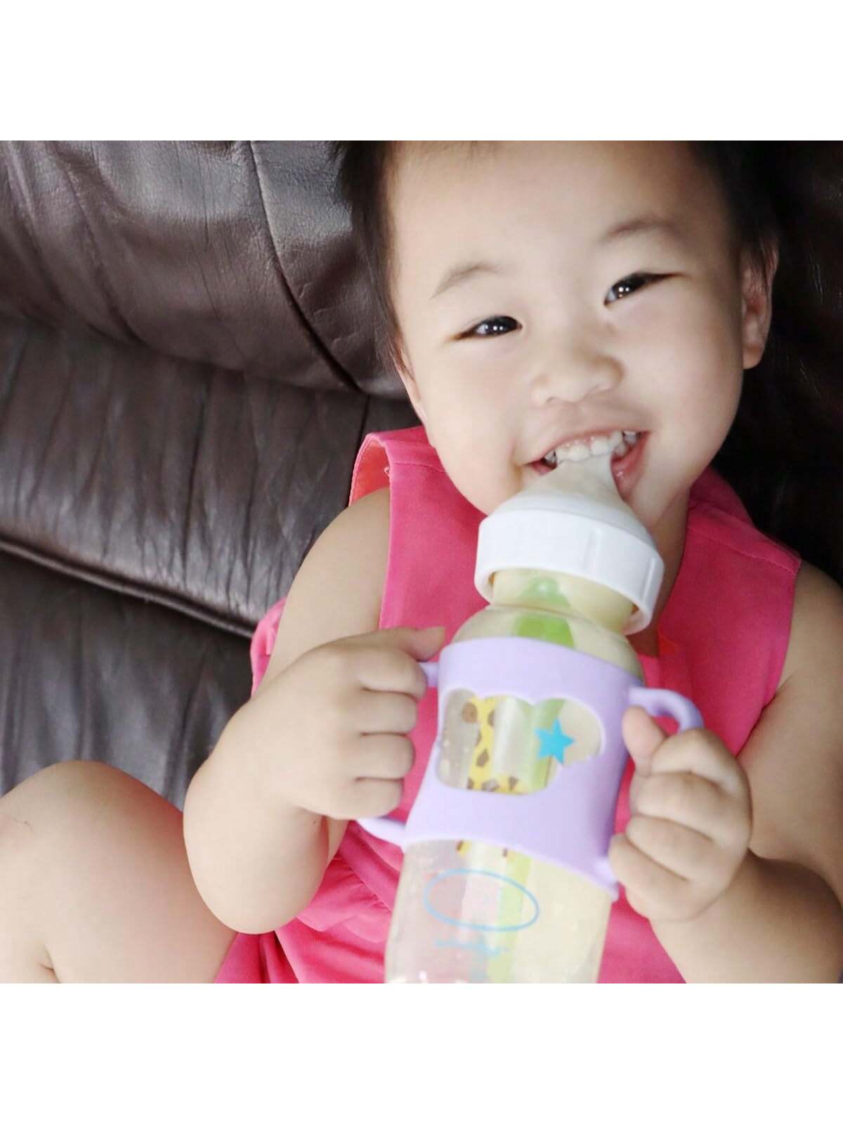 Silicone Bottle Handle With Cartoon Pattern, Soft & Flexible Bottle Accessories For Daily Use, Fits Most Neck Bottles